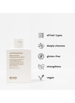 EVO Normal Persons Daily Shampoo, Deep Cleansing Shampoo for Normal & Oily Hair, Cleansing Shampoo Removes Residues from Hair, 300 ml  - Image 2
