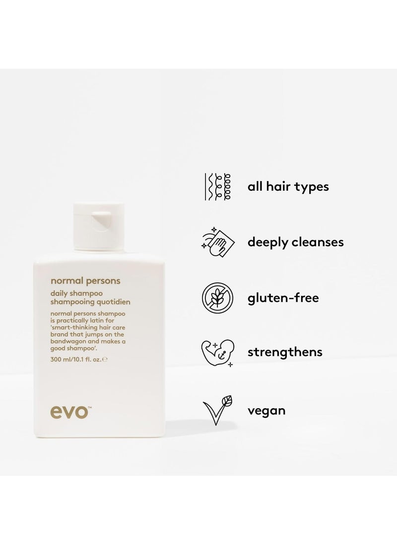EVO Normal Persons Daily Shampoo, Deep Cleansing Shampoo for Normal & Oily Hair, Cleansing Shampoo Removes Residues from Hair, 300 ml  - Image 2