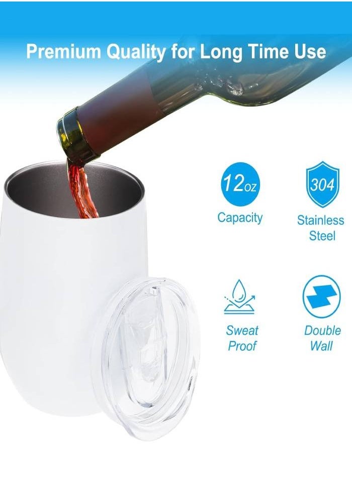 LOUD UNIVERSE White Stainless Steel Insulated Tumbler 12Oz With Lid Printed Follow Your Dream, Perfect Cute Gift For Hot And Cold Drinks  - Image 3