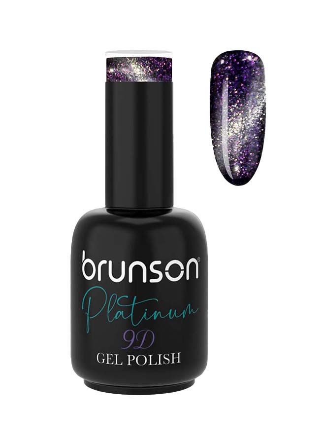 brunson Platinum Cat Eye Shiny Holographic 9D, Glitter Soak Off Gel Nail Polish BSM524 - Image 1