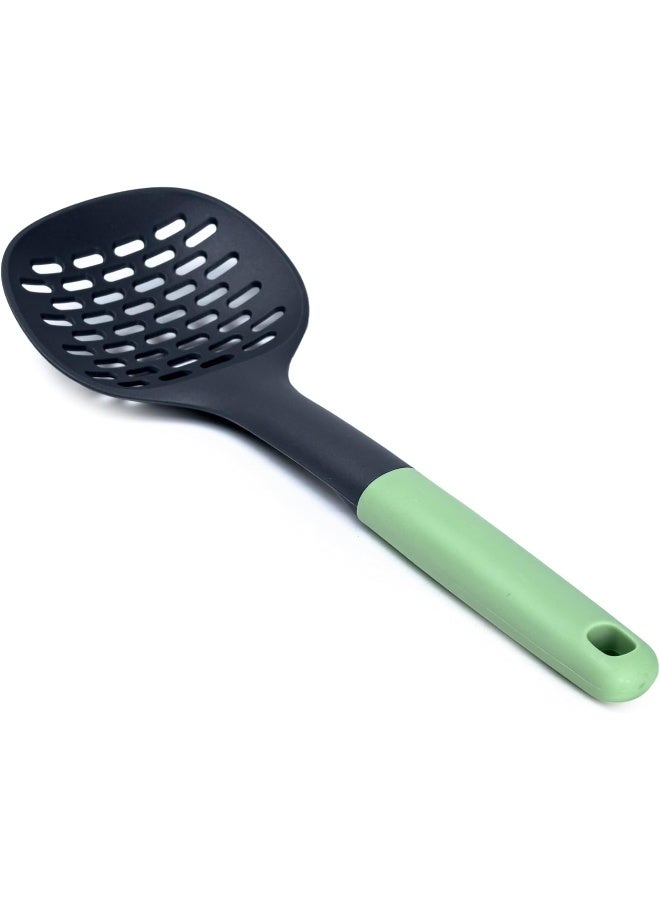 Cuisine Art Pp Handle Nylon Skimmer With Hanging Hole, Pesto Green, 32.8Cm  - Image 2