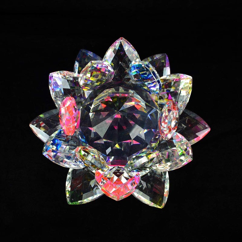Reiki Crystal Products Reiki Crystal Products VastuFeng Shui Transparent Crystal Lotus for Positive Energy A Gift Item for Good Luck Prosperity Color Multi 50mm - Image 5