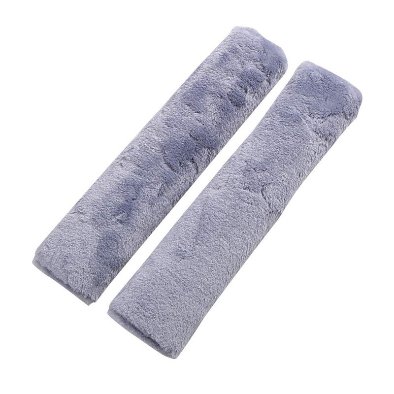 SUNTRADE Soft Faux Car Seat Belt Cover Pad,Car Safety Seat Belt Strap Shoulder Pad for Adults and Children,Suitable for Car Seat Belt,Backpack,Shoulder Bag,Set of 2 (Gray) - Image 1