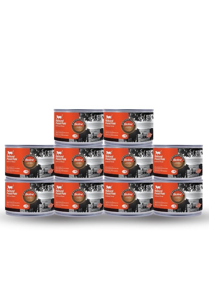 بايولاين طعام القطط بيولاين باتيه بنكهة السلمون 170 جرام (عبوة من 10 قطع) - Image 1