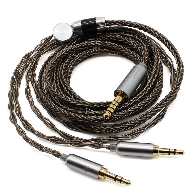 Youkamoo 4.4mm Cable Compatible for Hifiman HE4XX, HE-400i Headphones 8 Core Braided Silver Plated Replacement Audio Upgrade Cable (4.4mm to Dual 3.5mm Male Version) - Image 5
