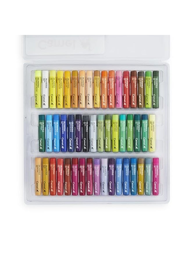 كاملين ألوان باستيل زيتية من كاميل مع علبة بلاستيكية قابلة لإعادة الاستخدام - 50 لونًا، متعدد الألوان - Image 4