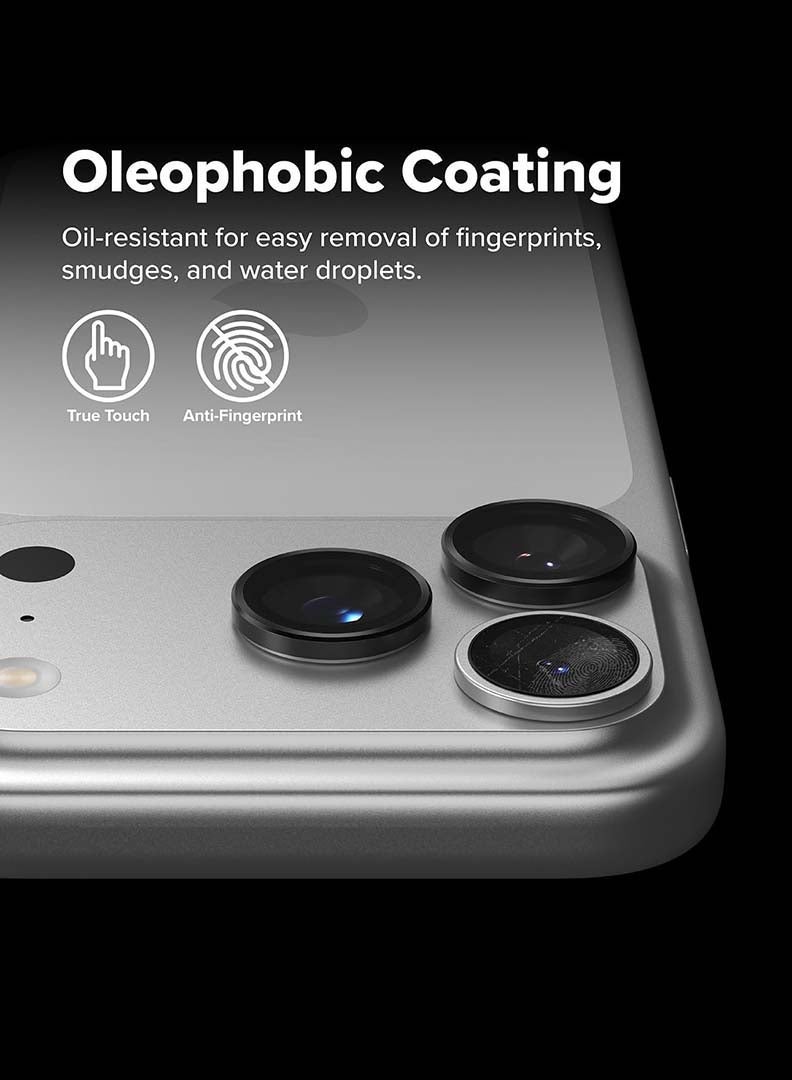 Case Up 3 Pcs Camera Lens Protector Compatible For iPhone 17 Pro Max /17 Pro , With 9H Tempered HD Glass Camera Cover Anti Scratch Aluminum Alloy Camera Ring, Black - Image 5