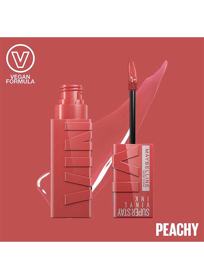 MAYBELLINE NEW YORK Super Stay Vinyl Ink 16h Longwear Transfer Proof Smudge Proof Instant Shine Finish Liquid Lipstick  - 15 Peachy 15  - Image 3