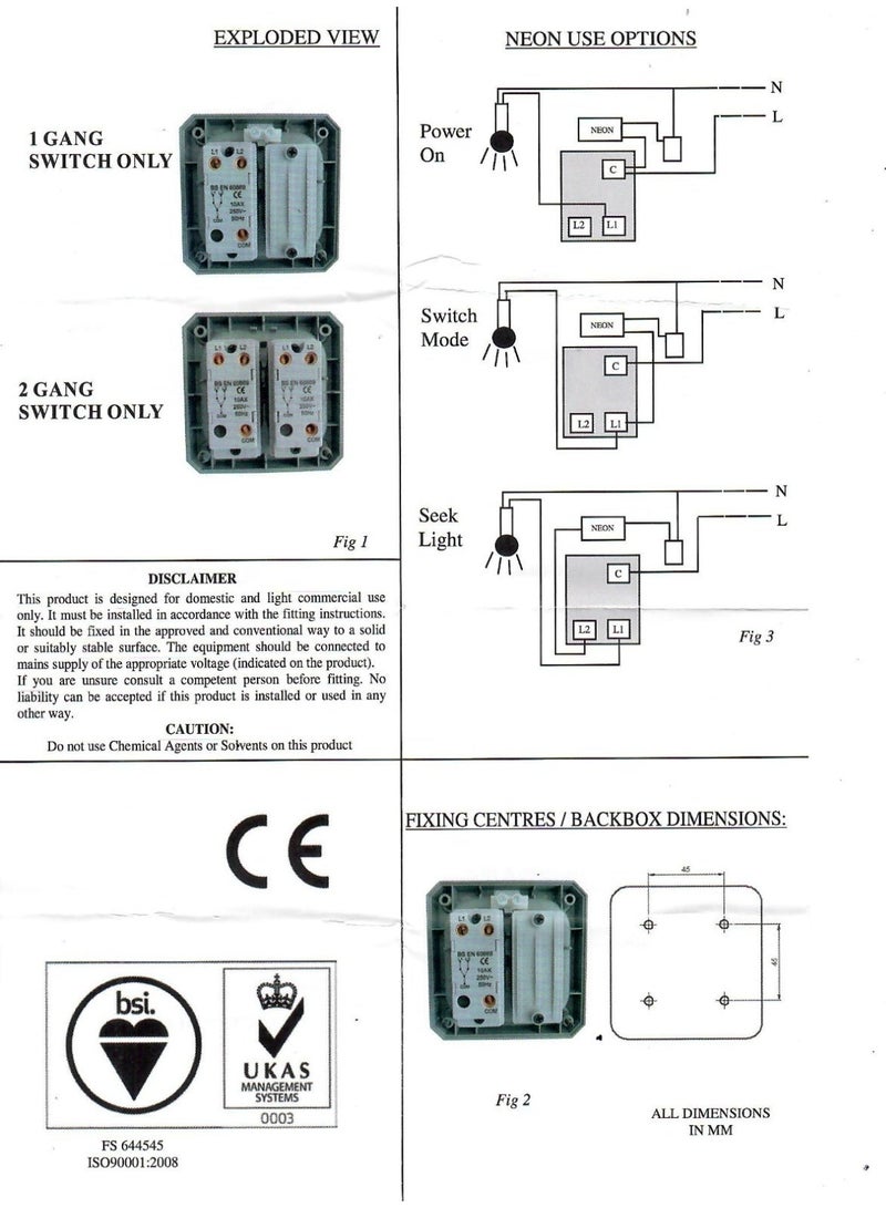 NOVEX NV017WPO Oxford Series Weatherproof Switch – Durable, Outdoor-Rated, Water-Resistant Electrical Switch - Image 3