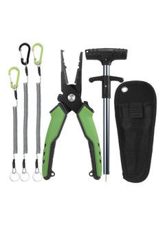 NIBEMINENT 5-Piece Multifunctional Fishing Pliers Hook Remover Anti-lost Lanyard Kit  - Image 1