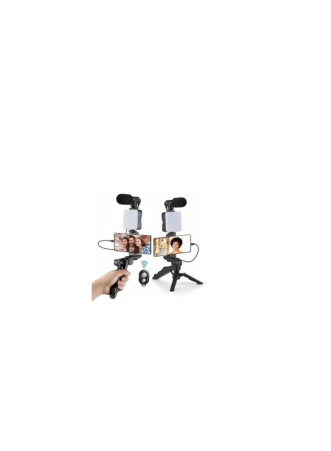 Professional Video Studio Kit for Smartphones and Cameras with Microphone, LED Light, and Starter Kit Compatible with YouTube, TikTok, and Content Creators  - Image 4