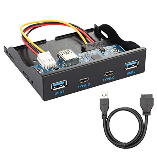Chenyang USBC USB 30 HUB 4 Ports Front Panel to Motherboard 20Pin Connector Cable for 35 Floppy Bay - Image 1