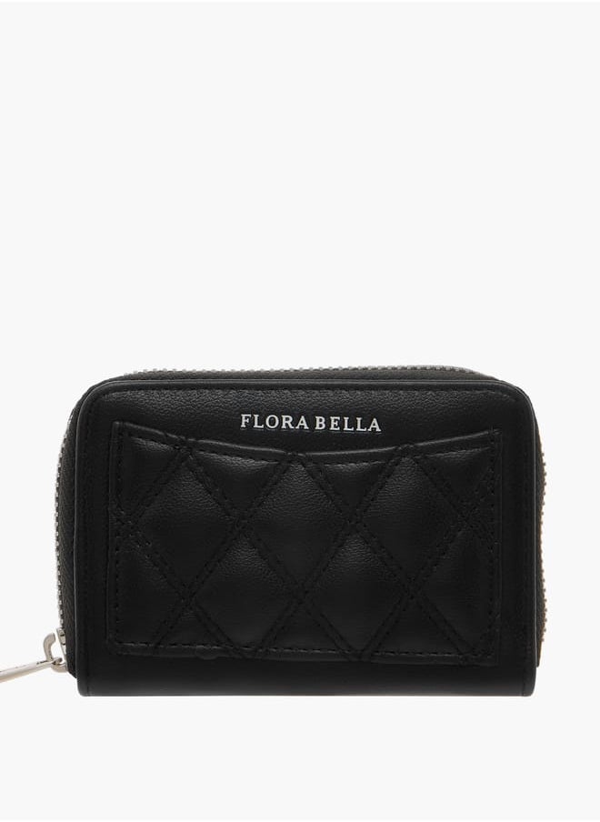 Flora Bella By Shoexpress Womens Quilted Zip Around Wallet  - Image 1