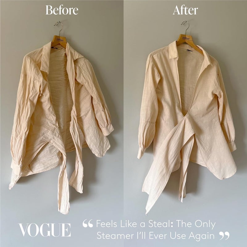 Nori Press Travel Steam Iron - Handheld Iron With Optional Steam Feature - No Ironing Board Required - Easy to Use w/ 6 Fabric Settings - Removes Wrinkles - Navy - Image 4