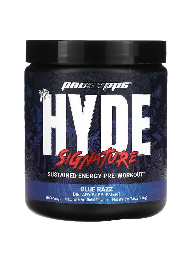 PRO SUPPS ProSupps, Mr. Hyde, Signature Sustained Energy Pre-Workout, Blue Razz, 7.6 oz (216 g) (Packaging may vary) - Image 1