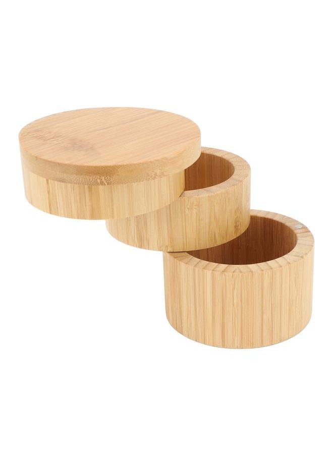 Thoraya Home 3 Tier Bamboo Wood Container 3 Tier Seasoning Container Bamboo Wood Seasoning Organizer  - Image 2