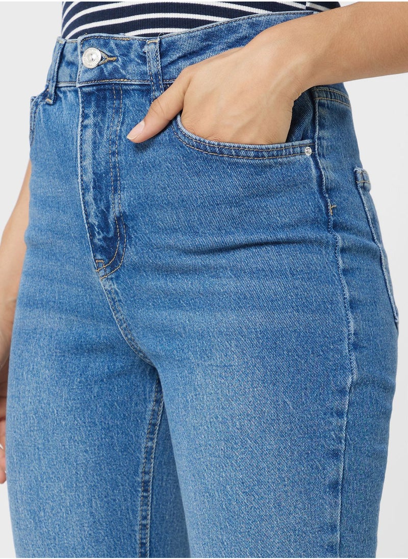 DeFacto - Woman Vintage Straight High Waist Jeans - Image 1