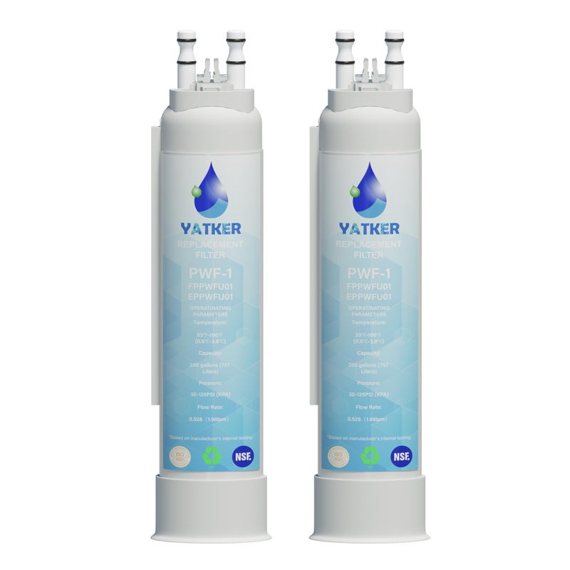 Yatker FPPWFU01 Water Filter Replacement Compatible with EPPWF01 PureAdvantage PWF-1 FPPWFU01 PurePour PWF-1 Water Filter(2 Pack) - Image 1
