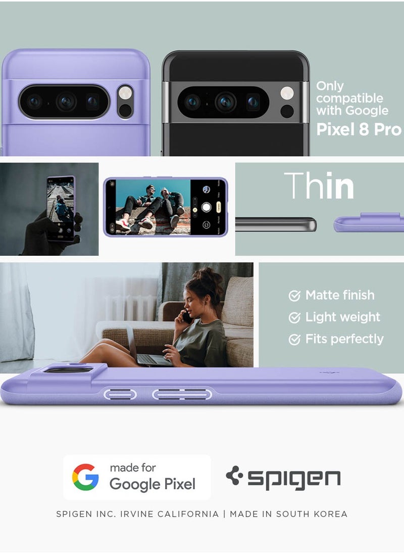 Spigen - Thin Fit for Google Pixel 8 PRO Case Cover - Awesome Violet - Image 1