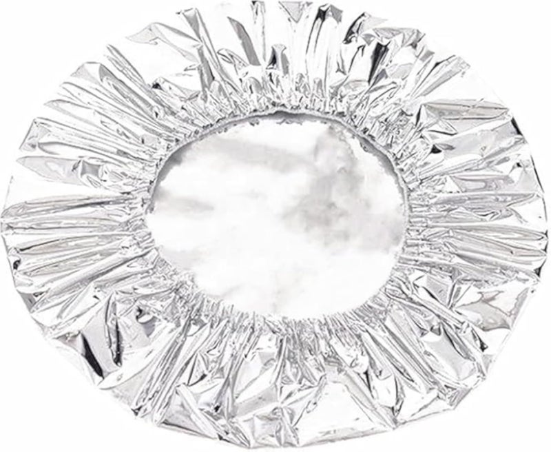 10 Pcs Aluminum Foil Heat Cover Reusable Silver Kitchen Food Cover 20cm Diameter with Temperature Lock Function