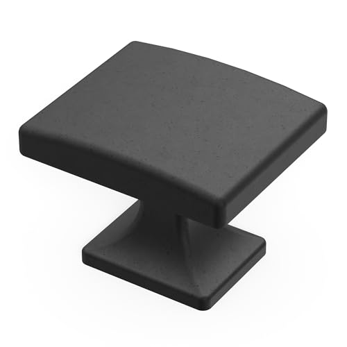 Hickory Hardware 10 Pack Solid Core Kitchen Cabinet Knobs, Luxury Cabinet and Dresser Knobs, Handle Pulls for Doors & Drawers, 1-7/16 Inch, Black Iron, Forge Collection - Image 2