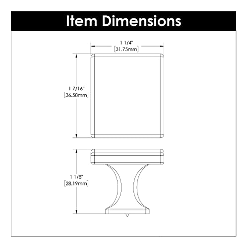 Hickory Hardware 10 Pack Solid Core Kitchen Cabinet Knobs, Luxury Cabinet and Dresser Knobs, Handle Pulls for Doors & Drawers, 1-7/16 Inch, Black Iron, Forge Collection - Image 3
