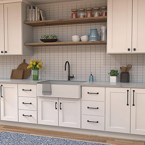 Hickory Hardware 10 Pack Solid Core Kitchen Cabinet Knobs, Luxury Cabinet and Dresser Knobs, Handle Pulls for Doors & Drawers, 1-7/16 Inch, Black Iron, Forge Collection - Image 4