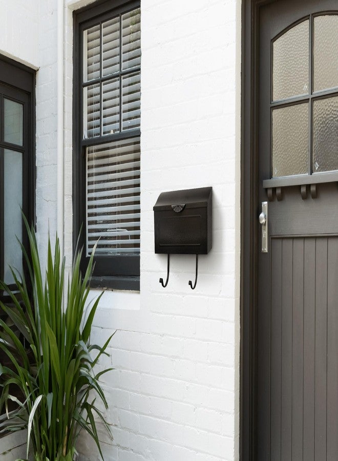 ARCHITECTURAL MAILBOXES صندوق بريد معماري من أمبوي، مصنوع من الفولاذ المجلفن، يُثبت على الحائط، أسود اللون - Image 5