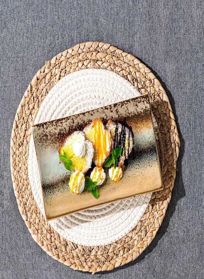 UNICASA Ceramic Sushi Plate Set 8 Piece, Japanese Style Sushi Serving Set for 2, Dishwasher & Microwave Safe, Include Sushi Plates, Sauce Dishes, Chopsticks & Holders, Light Brown - Image 3