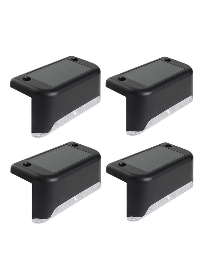 NIBEMINENT 4-Piece Stair Landscape Solar Light Set Black/Grey - Image 1