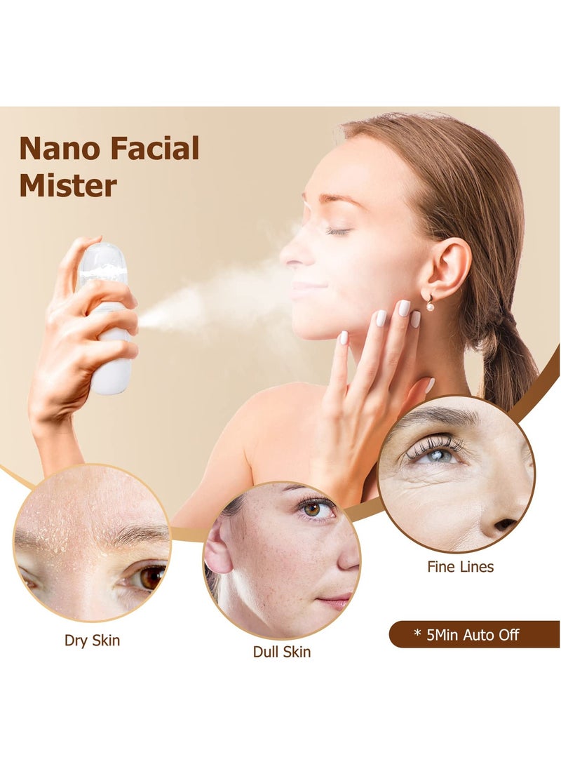 SYOSI - Small Humidifier Portable Mini Mister Double Moisture Compact Overnight Operation for Small Rooms 2 Mist Settings USB Charge Super Quiet Humidifier - Image 1