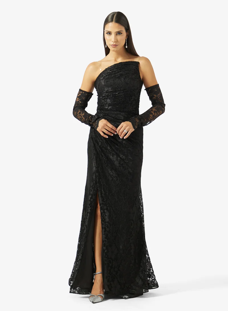 اكاديا فاشن CURVED BUST DANTEL DRESS