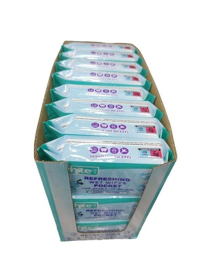 White REFRESHING MINI WET WIPES 24 POCKET  - Image 1