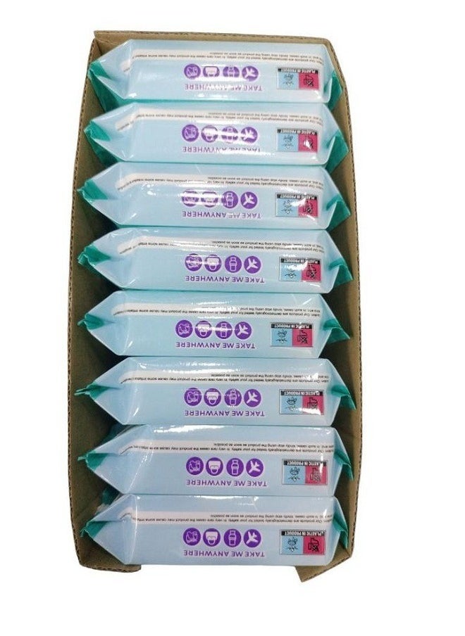 White REFRESHING MINI WET WIPES 24 POCKET  - Image 2