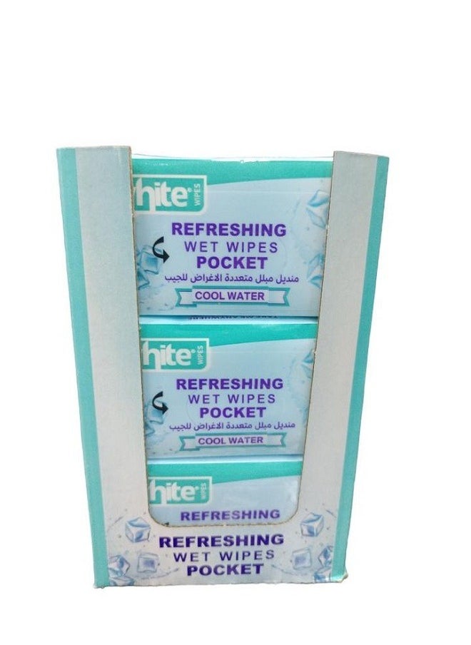 White REFRESHING MINI WET WIPES 24 POCKET  - Image 3