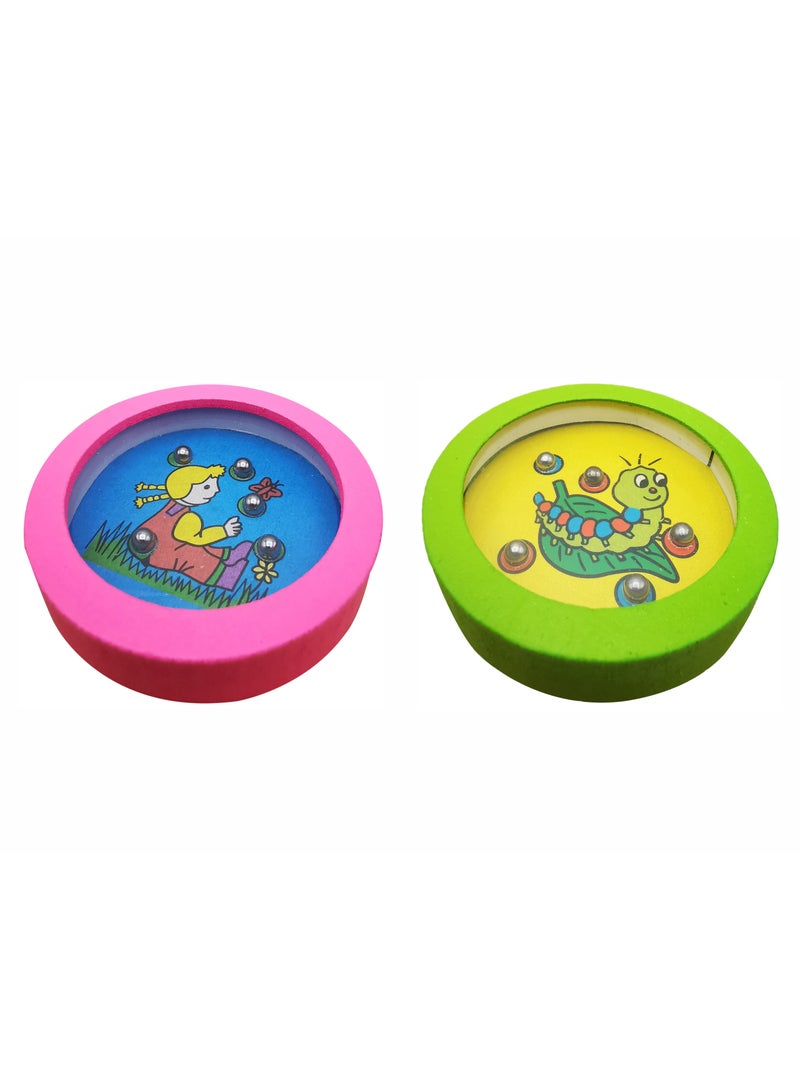 Cartoon Wooden Balance Ball Toys Handheld Maze Games for Kids Party Favors Party Games Goodie Bag Filler (2 pcs set)  - Image 3