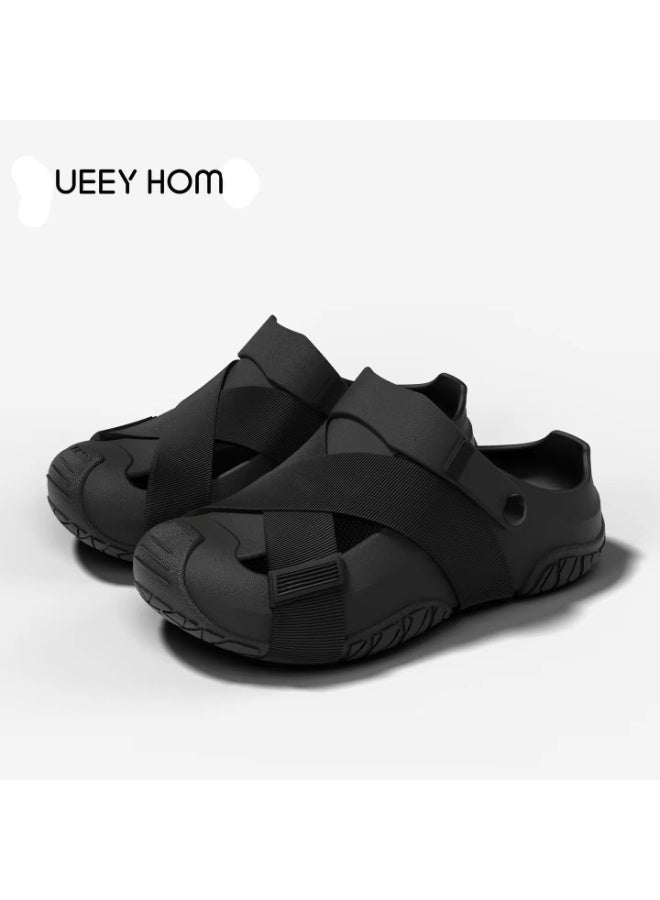 Unisex EVA Garden Clogs Lightweight Slip On Comfort Sandals Anti Slip Soft Cushion Summer Beach Shoes Casual Outdoor Indoor Bathroom Slippers Quick Dry Breathable Closed Toe Clogs for Men Women Durable EVA Walking Shoes Thick Sole Lightweight Comfortable House Slippers Shower Pool Garden Yard Travel Camping Fashion Casual Footwear Non Slip Soft Sole Easy Clean Everyday Wear Black White Grey Beige - Image 4