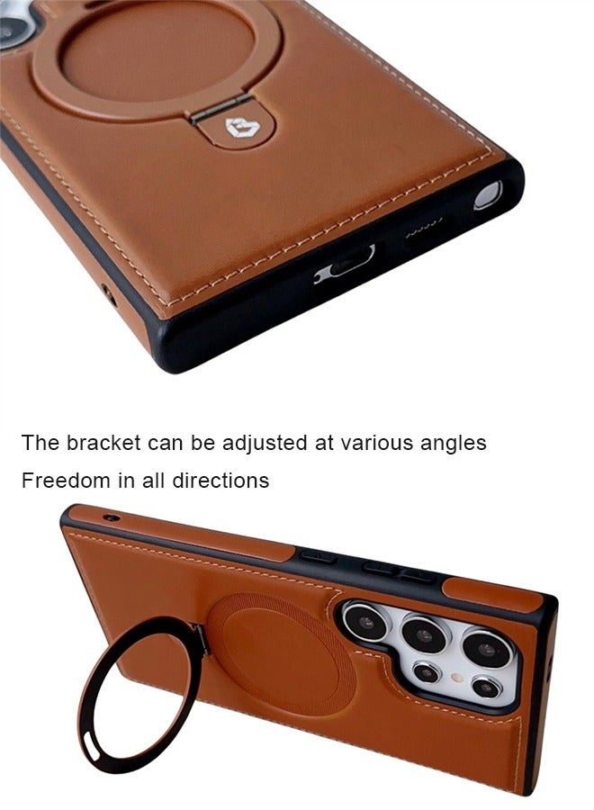 dida-cosmos Samsung Phone Case, MagSafe Compatible, Magnetic Leather Back Shockproof Cover with Strong Magnets, Ultra-Slim Full Protection Phone Case - Image 2