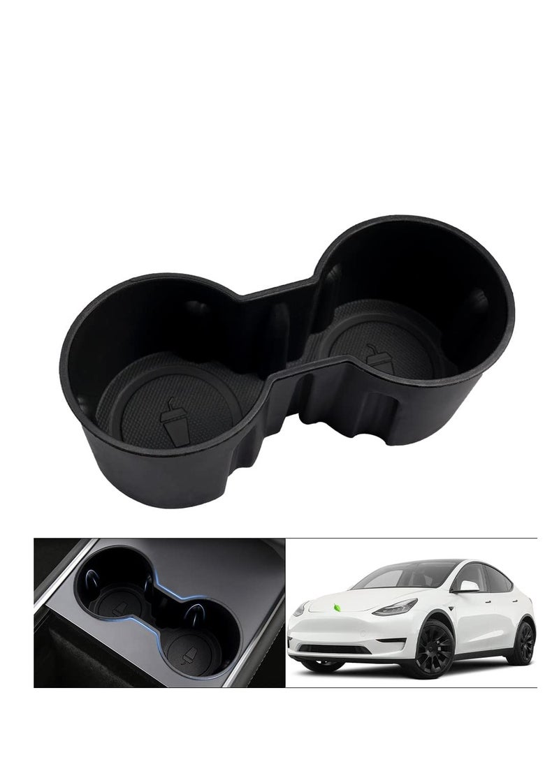SOLARAE Center Console Cup Holder Insert Compatible with Tesla Model 3 / Y Accessories Only Fit New Console - Image 1