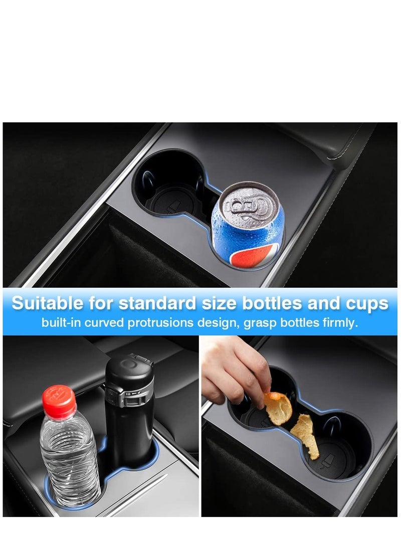 SOLARAE Center Console Cup Holder Insert Compatible with Tesla Model 3 / Y Accessories Only Fit New Console - Image 2