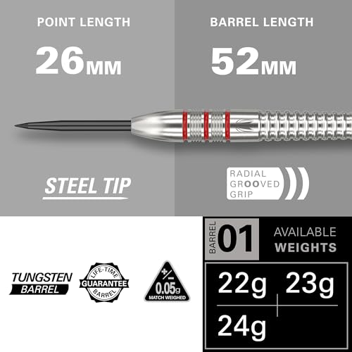 Target Darts Nathan Aspinall 23G Tungsten Steel Tip Darts Set - 9 Pro Grip Shafts - 9 Pro Ultra Flights – Dart Wallet - Dart Counter App Coupon Bundle - Image 3