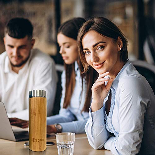 ECO/EGO كوب بامبو عضوي ECO/EGO مصنوع في الولايات المتحدة الأمريكية للشاي والفواكه والقهوة الخشنة المطحونة. 20 أوقية (600 مل) - Image 3
