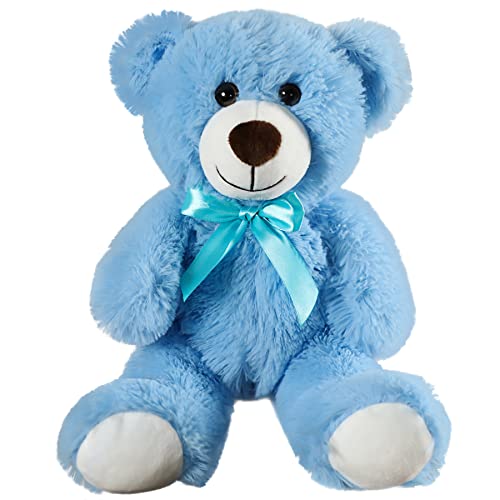 SNOWOLF Teddy Bear Plush Cute Stuffed Animal Toys Pillow Bear Doll Gift for Kids Boys Girls Birthday Christmas Valentines Day 137In35CM Blue - Image 1