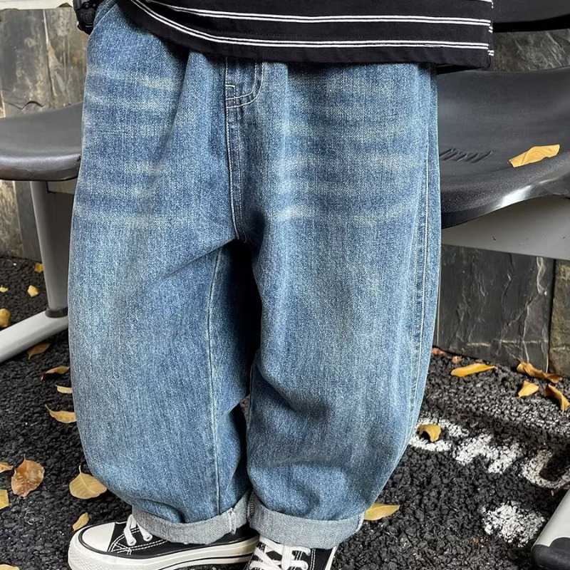 Kids Fashion Denim Pants Trendy 2022 Blue 