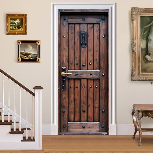 BVBOX 3D Door Stickers, Peel and Stick Vinyl Wallpaper, Self-Adhesive Mural for Home Decor 30.3" W x 78.7" H - Image 1