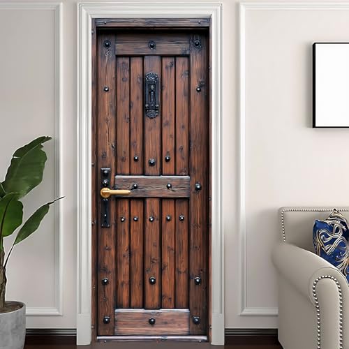 BVBOX 3D Door Stickers, Peel and Stick Vinyl Wallpaper, Self-Adhesive Mural for Home Decor 30.3" W x 78.7" H - Image 2