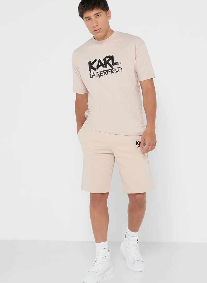 Karl Lagerfeld Logo Crew Neck T-Shirt