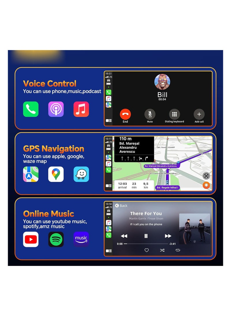 SYOSI محول CarPlay لاسلكي لأجهزة Apple ومحول سيارة Android اللاسلكي، 2 في 1، واي فاي 5 جيجاهرتز، يدعم OTA، Type-C/USB Plug & Play، يتطلب CarPlay سلكيًا، إعادة الاتصال التلقائي، تحويل CarPlay السلكي إلى لاسلكي - Image 4