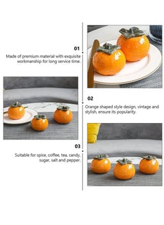 Y&D Storage Container Ceramic Fruit Jar Orange Shape Sugar Bowl Tea Canister Cookie Jars Decorative Food with Lid for Home Decor Multipurpose Box Dining Table Accessories  - Image 4