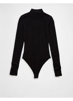 American Eagle AE Long-Sleeve Mock Neck Pointelle Bodysuit  - Image 3